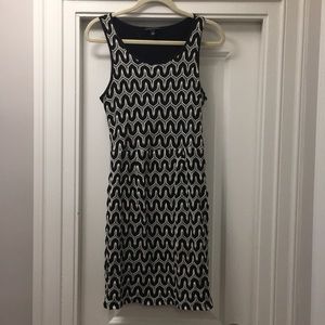 Banana republic dress Size 10, black white crochet